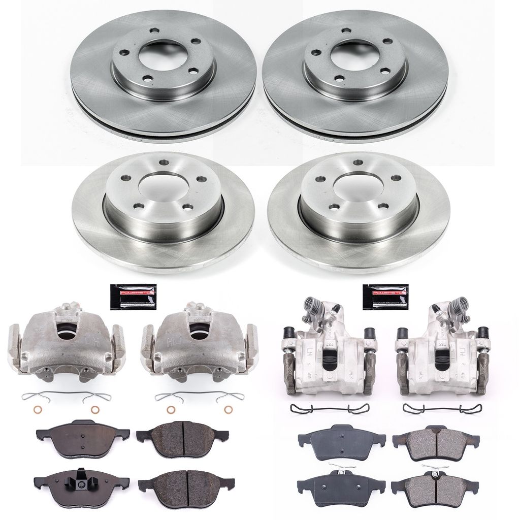 PowerStop KCOE121A - OE Stock Replacement Brake Pad, Rotor and Caliper Kit