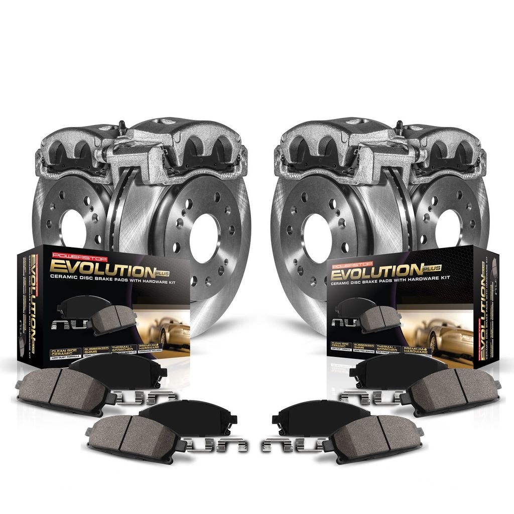 PowerStop KCOE121B - OE Stock Replacement Brake Pad, Rotor and Caliper Kit