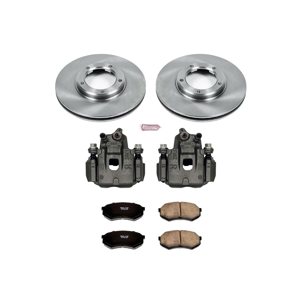 PowerStop KCOE1232 - OE Stock Replacement Brake Pad, Rotor and Caliper Kit