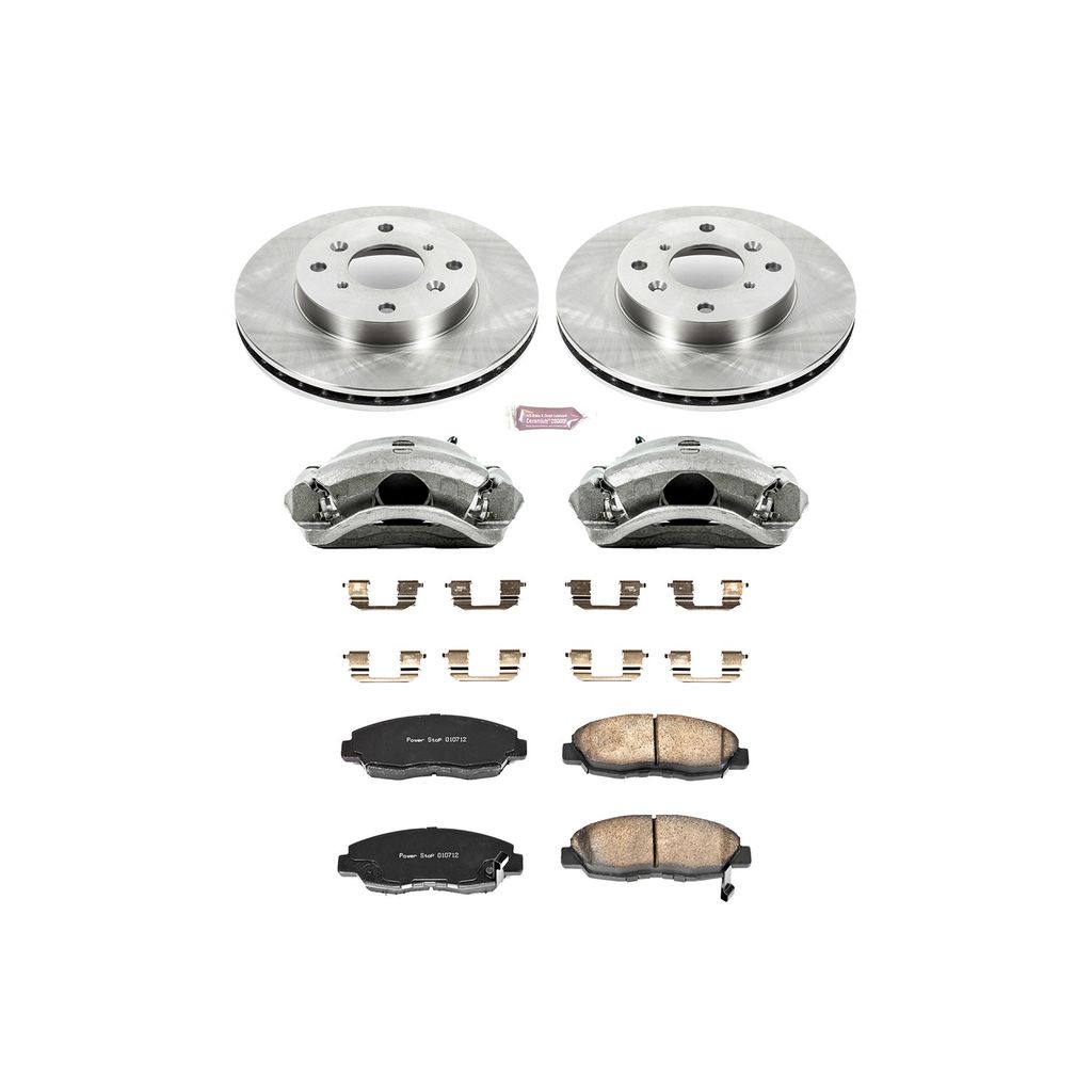 PowerStop KCOE1239A - OE Stock Replacement Brake Pad, Rotor and Caliper Kit