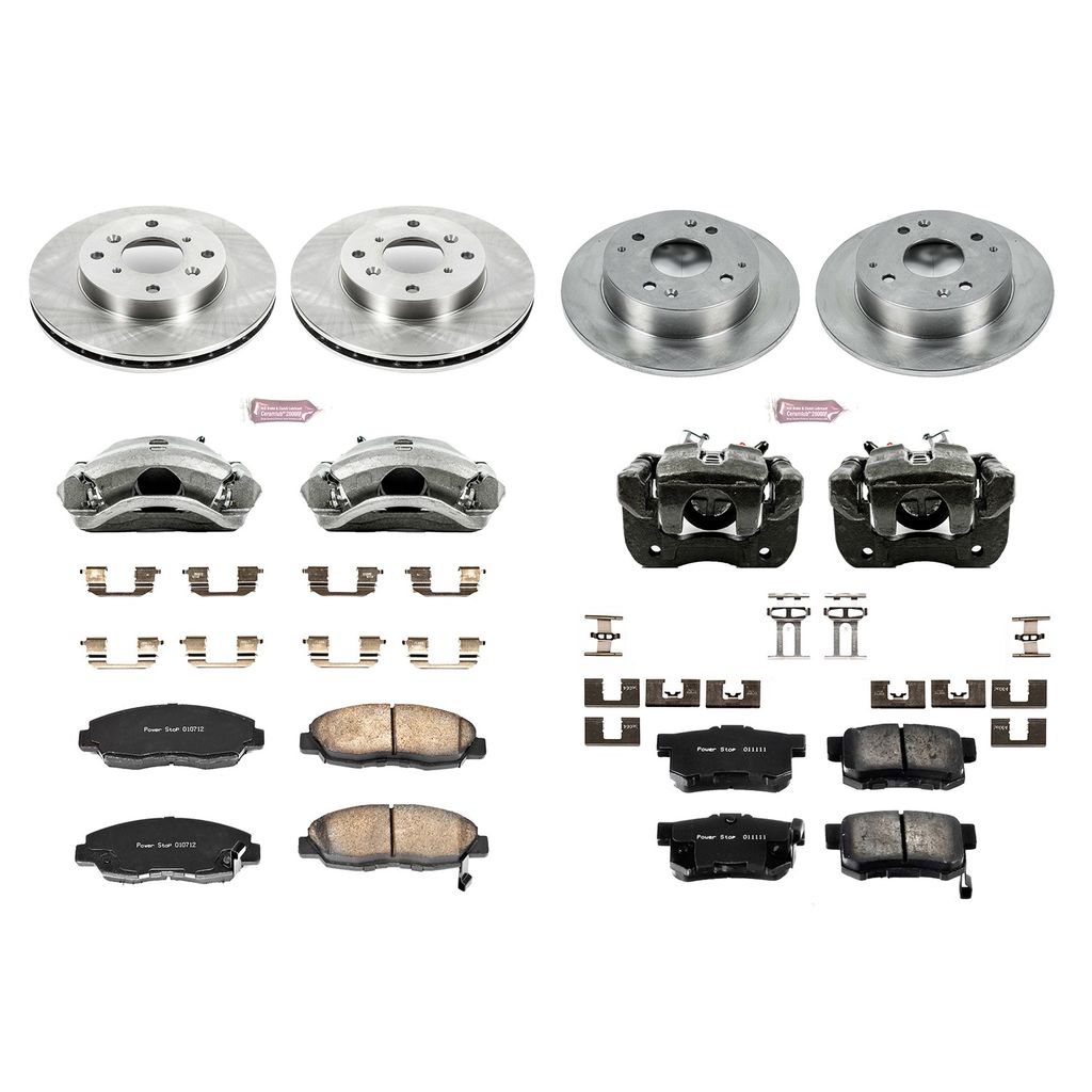 PowerStop KCOE1240A - OE Stock Replacement Brake Pad, Rotor and Caliper Kit