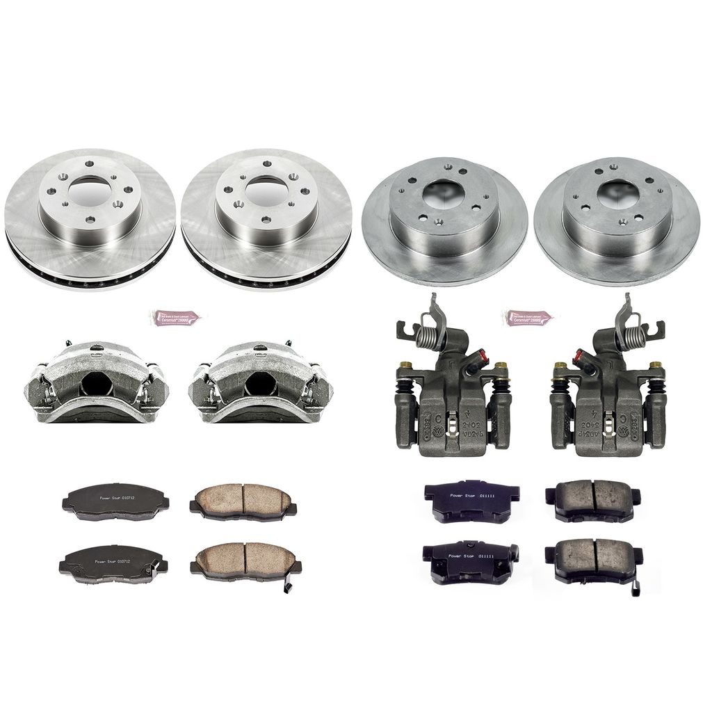 PowerStop KCOE1240B - OE Stock Replacement Brake Pad, Rotor and Caliper Kit