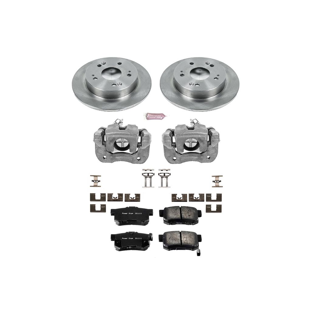 PowerStop KCOE1243B - OE Stock Replacement Brake Pad, Rotor and Caliper Kit