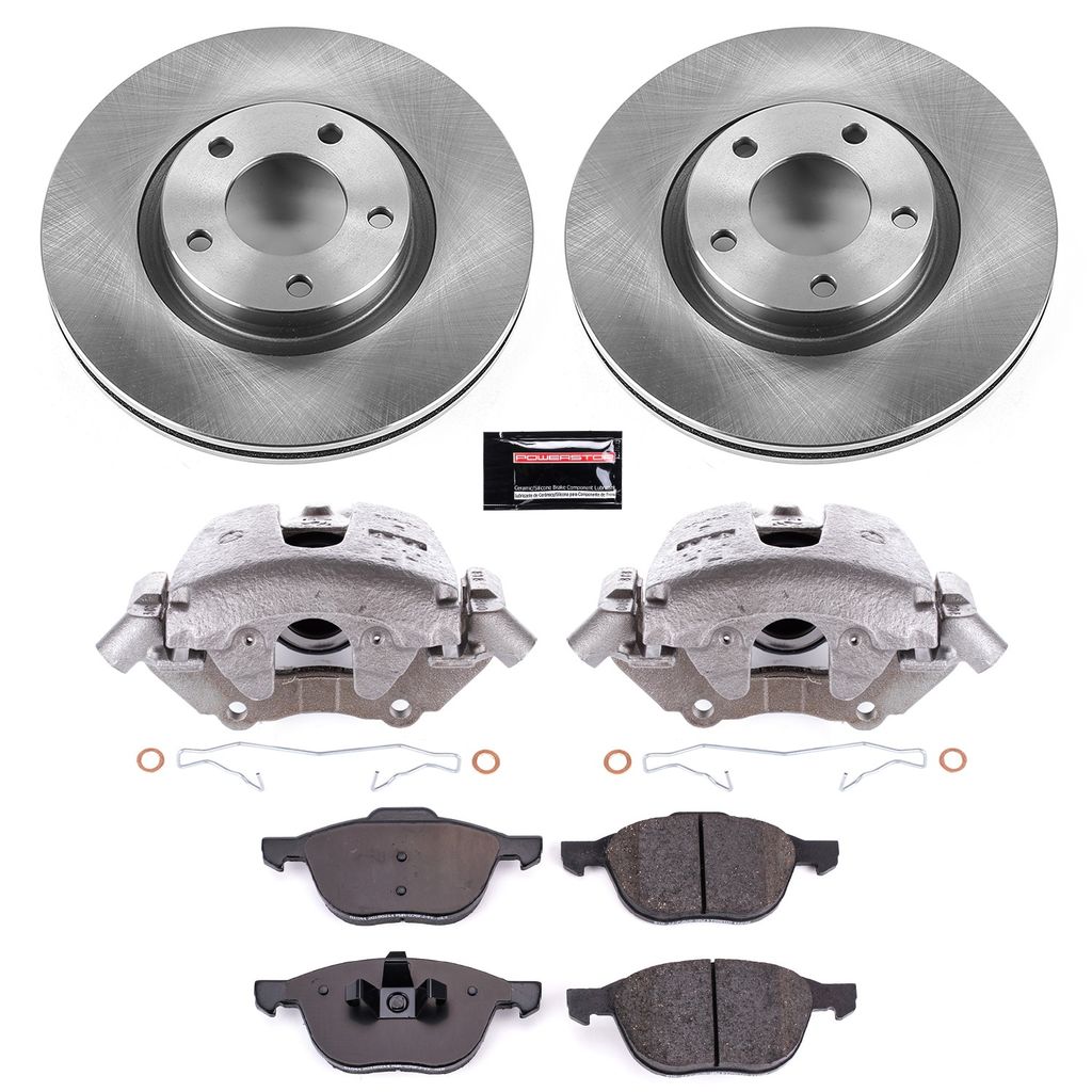 PowerStop KCOE125 - OE Stock Replacement Brake Pad, Rotor and Caliper Kit