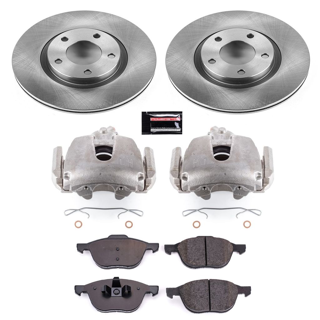 PowerStop KCOE125A - OE Stock Replacement Brake Pad, Rotor and Caliper Kit