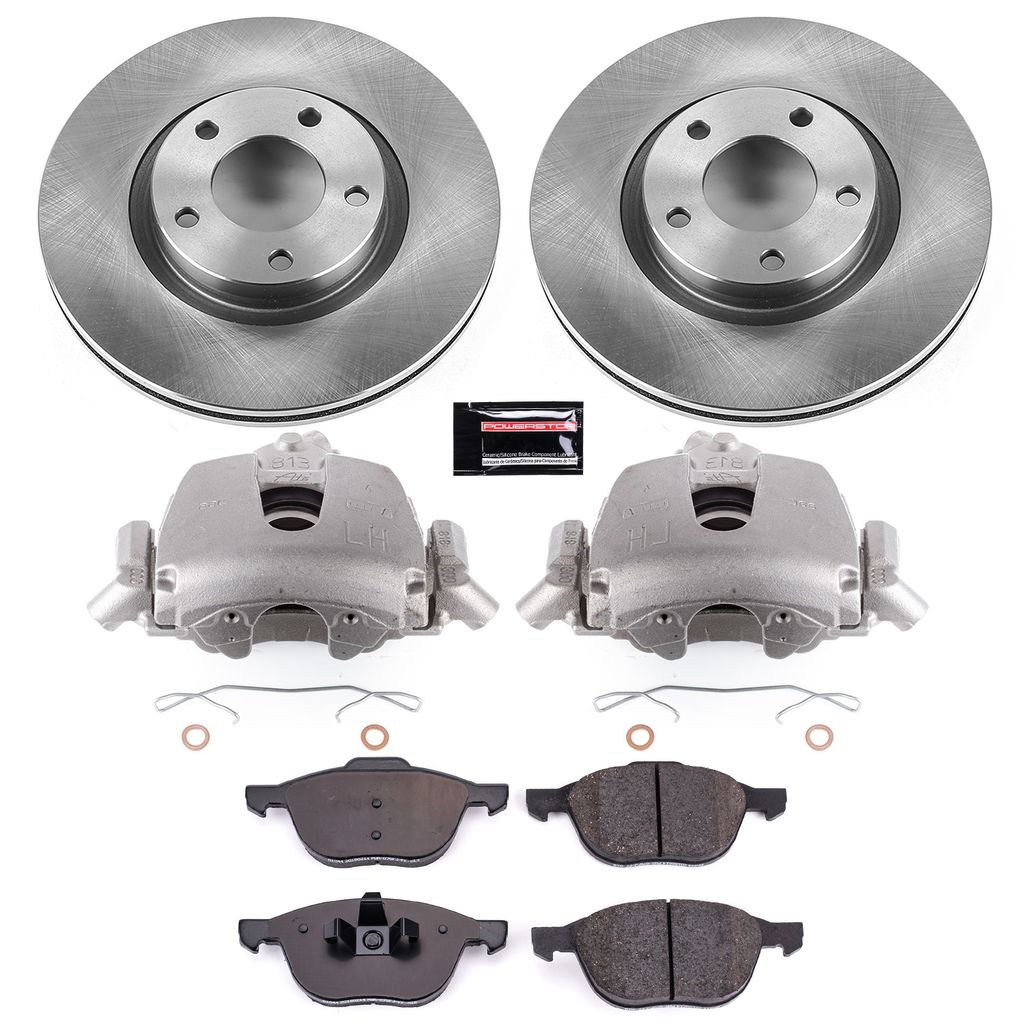 PowerStop KCOE125B - OE Stock Replacement Brake Pad, Rotor and Caliper Kit