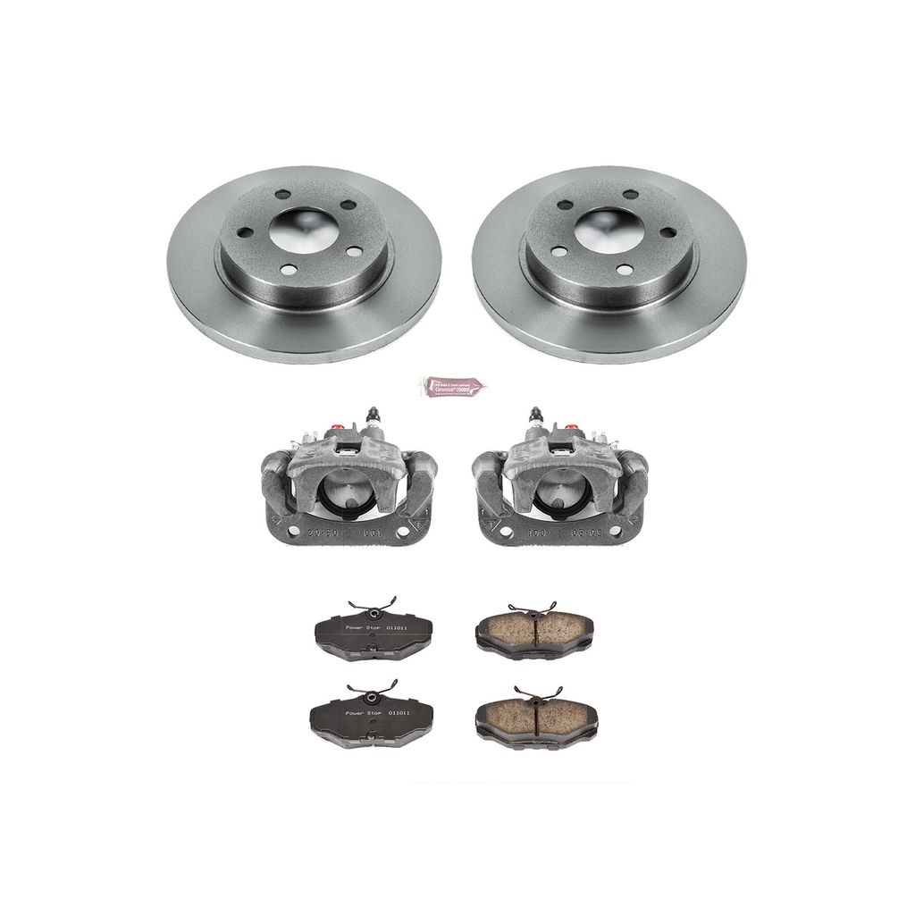 PowerStop KCOE1298 - OE Stock Replacement Brake Pad, Rotor and Caliper Kit