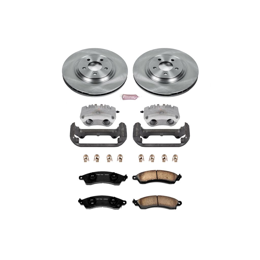 PowerStop KCOE1304C - OE Stock Replacement Brake Pad, Rotor and Caliper Kit