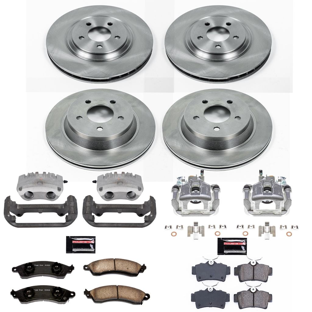 PowerStop KCOE1305C - OE Stock Replacement Brake Pad, Rotor and Caliper Kit
