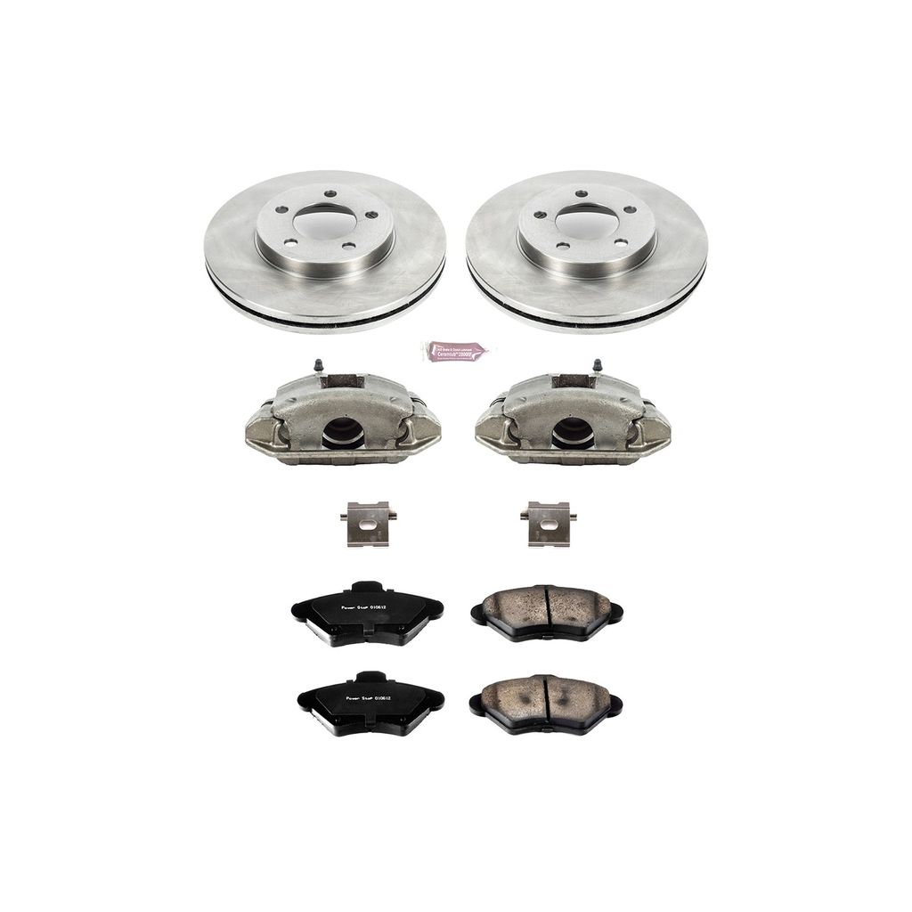 PowerStop KCOE1325 - OE Stock Replacement Brake Pad, Rotor and Caliper Kit