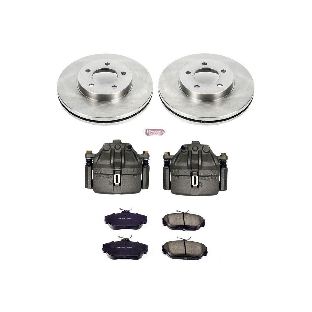 PowerStop KCOE1327 - OE Stock Replacement Brake Pad, Rotor and Caliper Kit