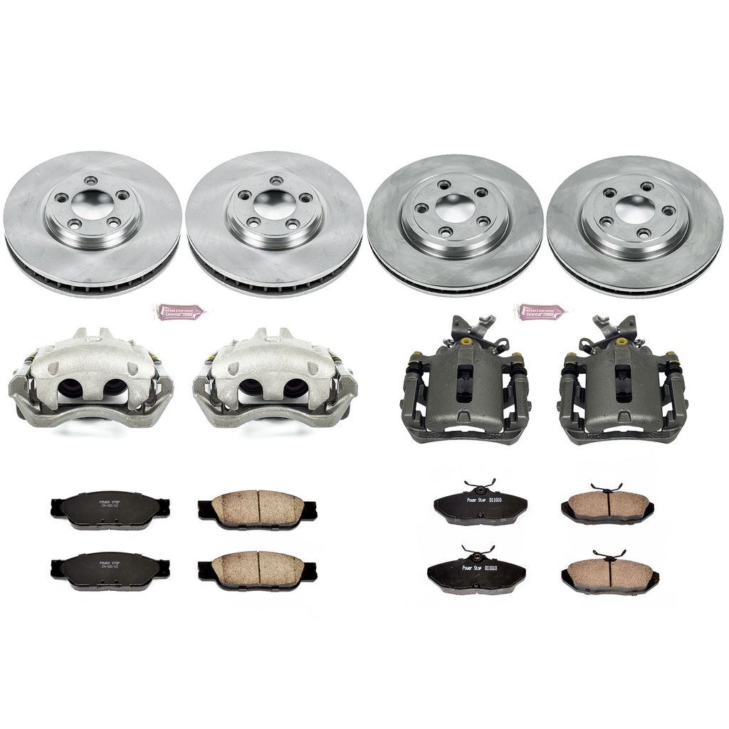 PowerStop KCOE1352 - OE Stock Replacement Brake Pad, Rotor and Caliper Kit