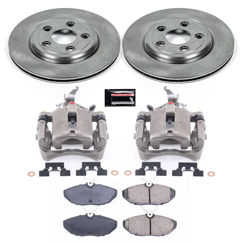 PowerStop KCOE1361 - OE Stock Replacement Brake Pad, Rotor and Caliper Kit