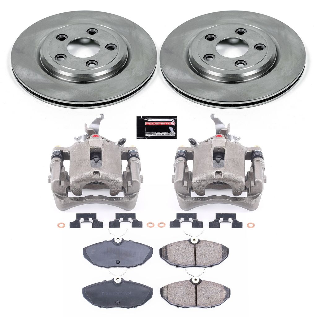 PowerStop KCOE1361A - OE Stock Replacement Brake Pad, Rotor and Caliper Kit
