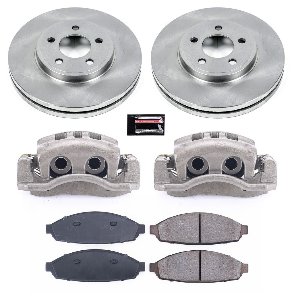 PowerStop KCOE1364 - OE Stock Replacement Brake Pad, Rotor and Caliper Kit