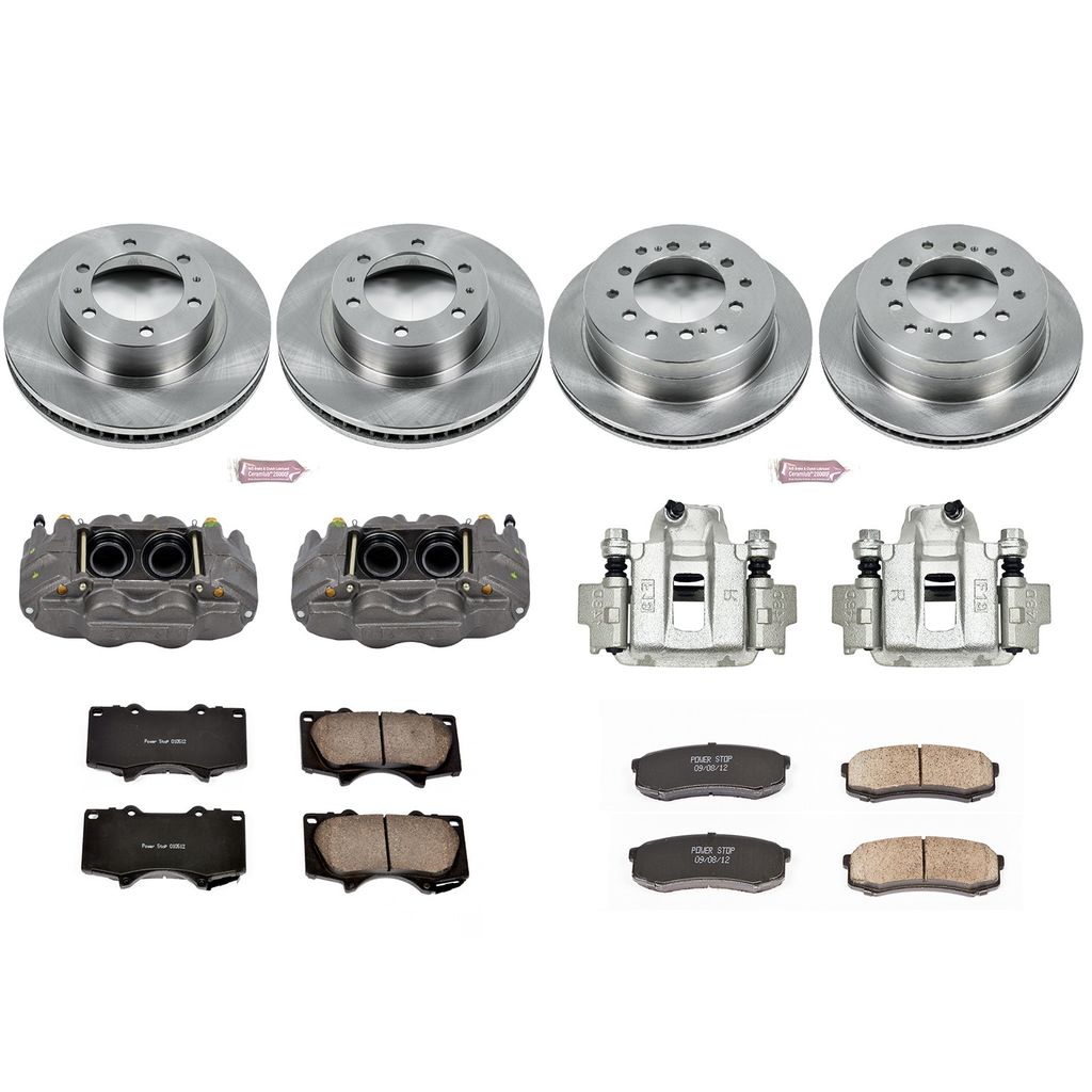 PowerStop KCOE138 - OE Stock Replacement Brake Pad, Rotor and Caliper Kit