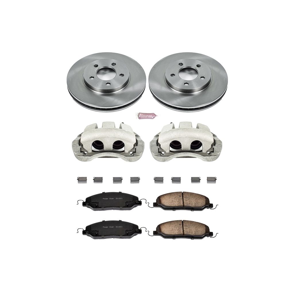 PowerStop KCOE1382 - OE Stock Replacement Brake Pad, Rotor and Caliper Kit