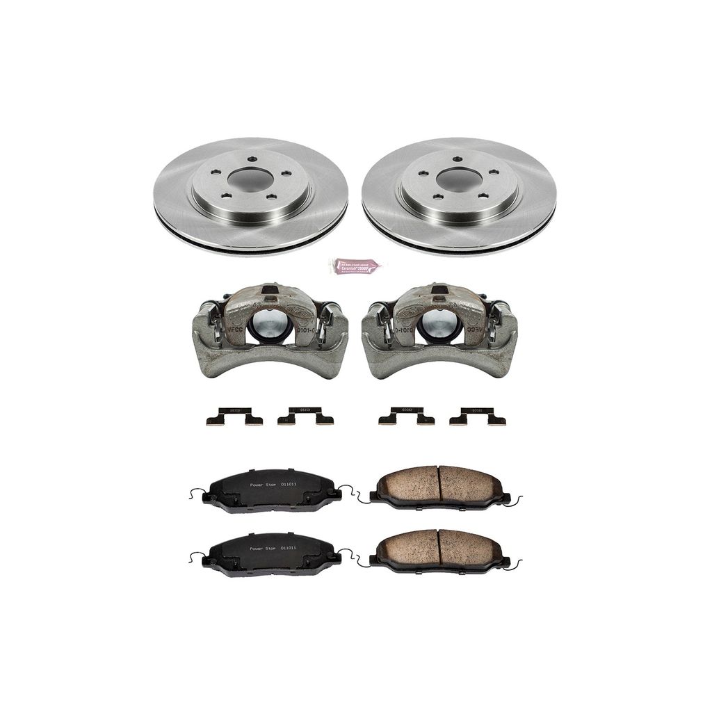 OE Stock Replacement Brake Pad, Rotor and Caliper Kit