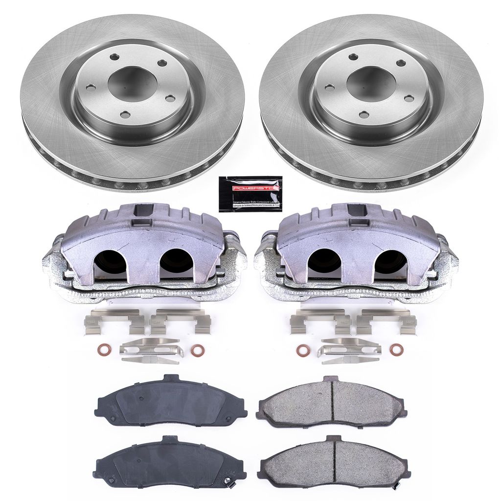 PowerStop KCOE1417B - OE Stock Replacement Brake Pad, Rotor and Caliper Kit
