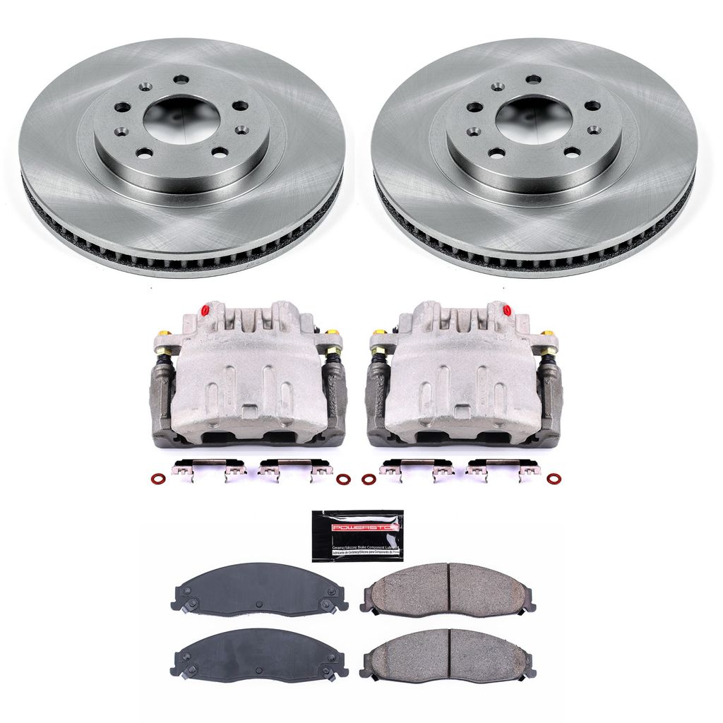 PowerStop KCOE1419 - OE Stock Replacement Brake Pad, Rotor and Caliper Kit
