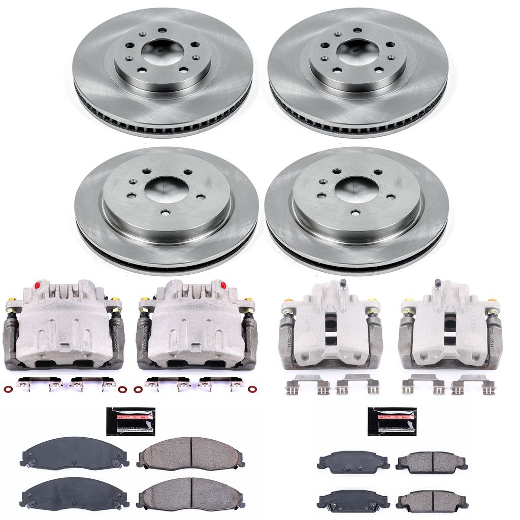 PowerStop KCOE1420 - OE Stock Replacement Brake Pad, Rotor and Caliper Kit