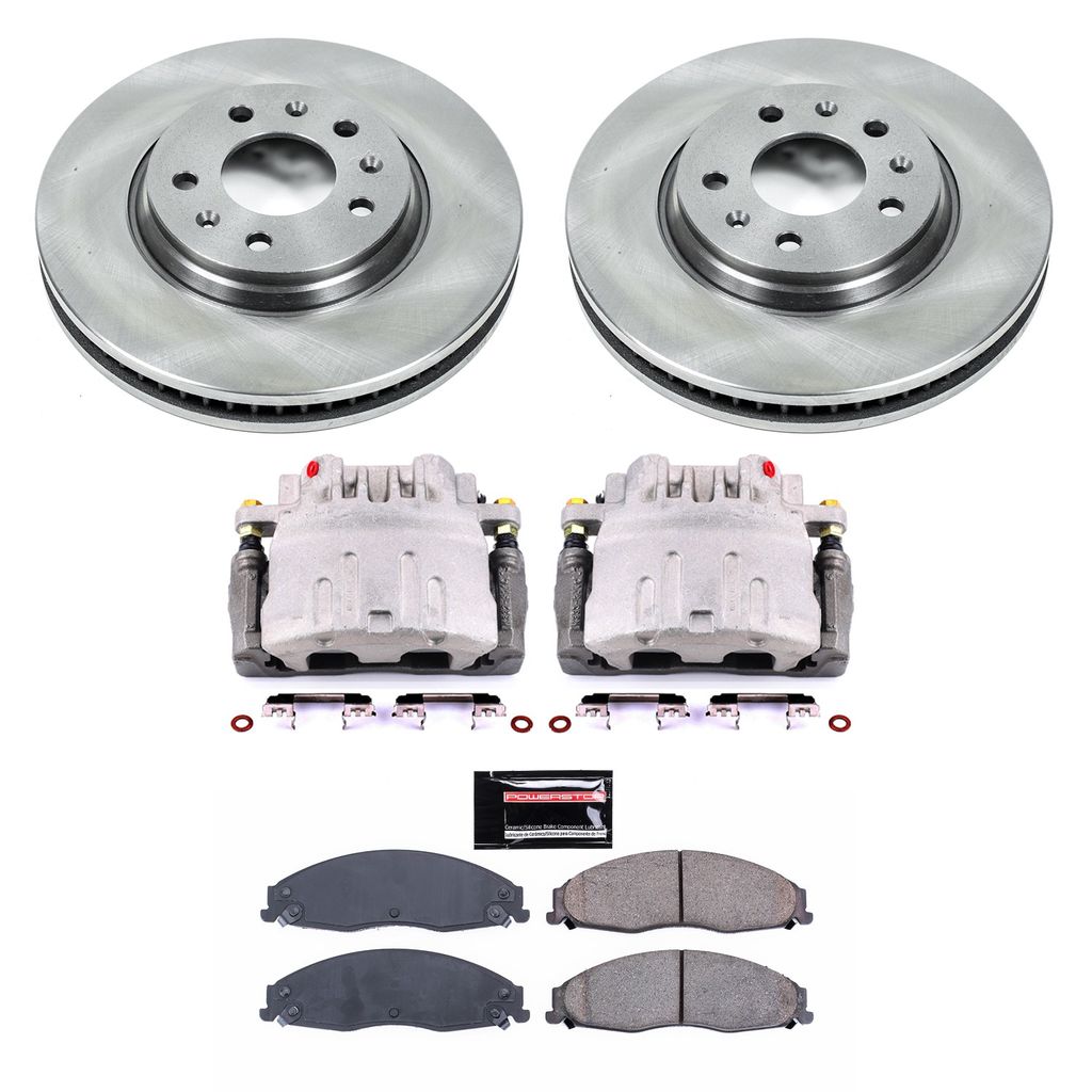 PowerStop KCOE1423 - OE Stock Replacement Brake Pad, Rotor and Caliper Kit
