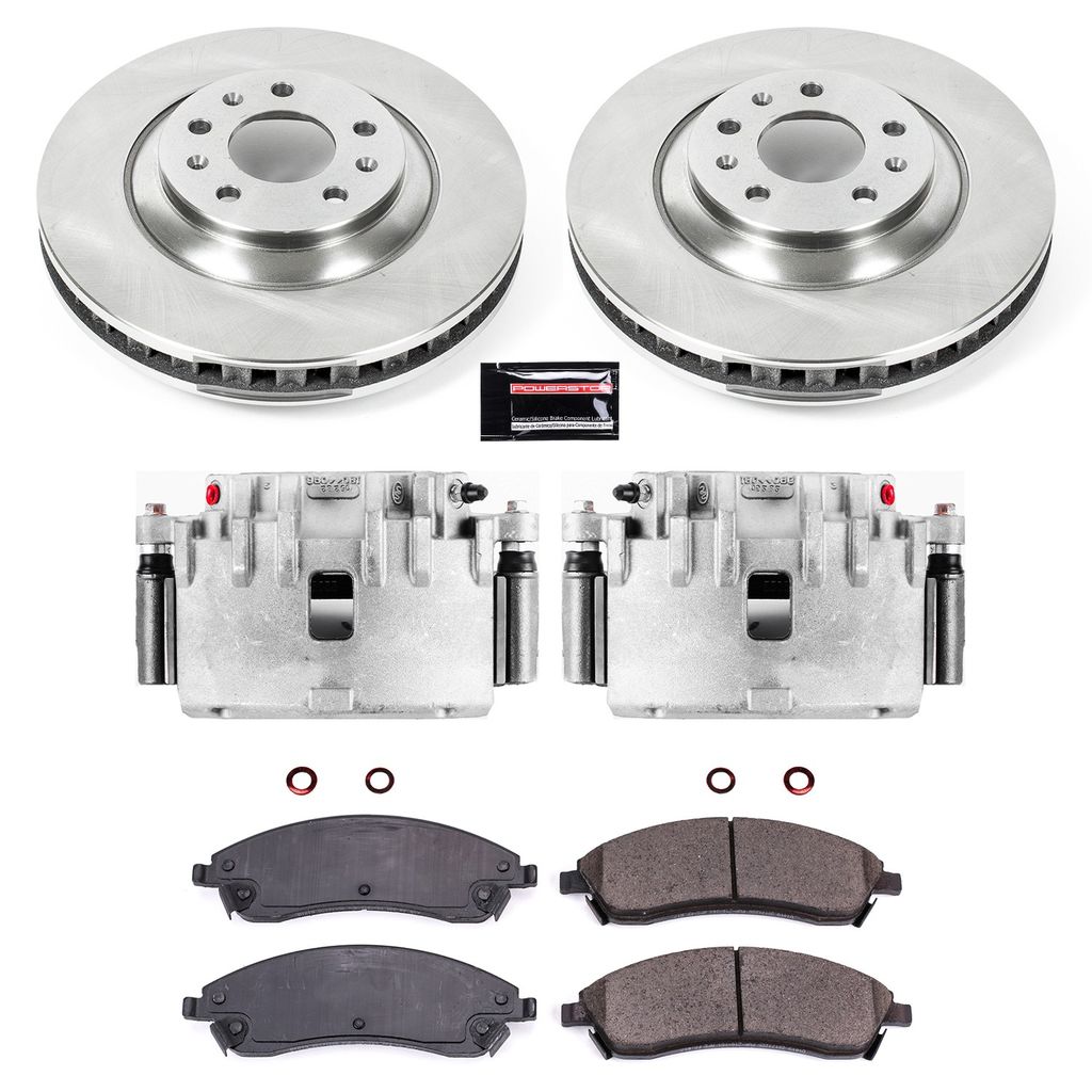 PowerStop KCOE1429 - OE Stock Replacement Brake Pad, Rotor and Caliper Kit