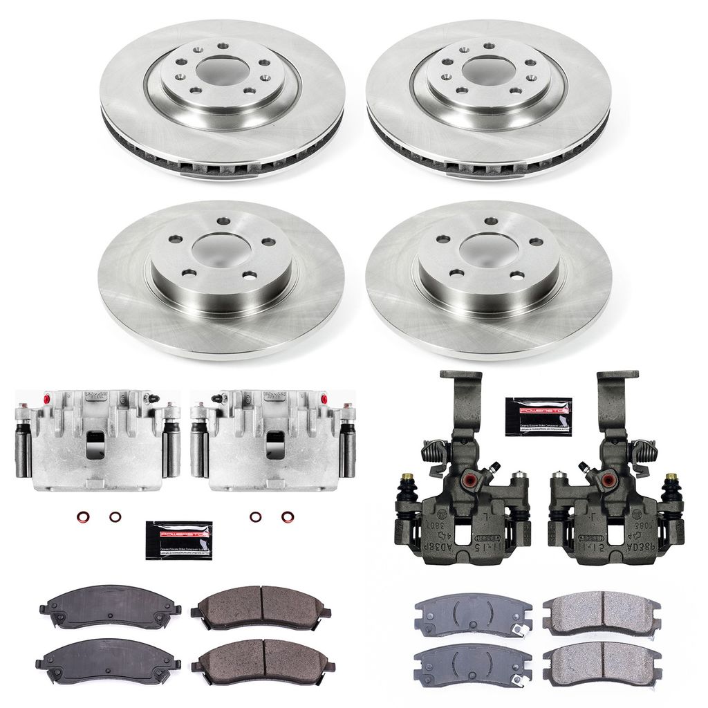 PowerStop KCOE1431 - OE Stock Replacement Brake Pad, Rotor and Caliper Kit