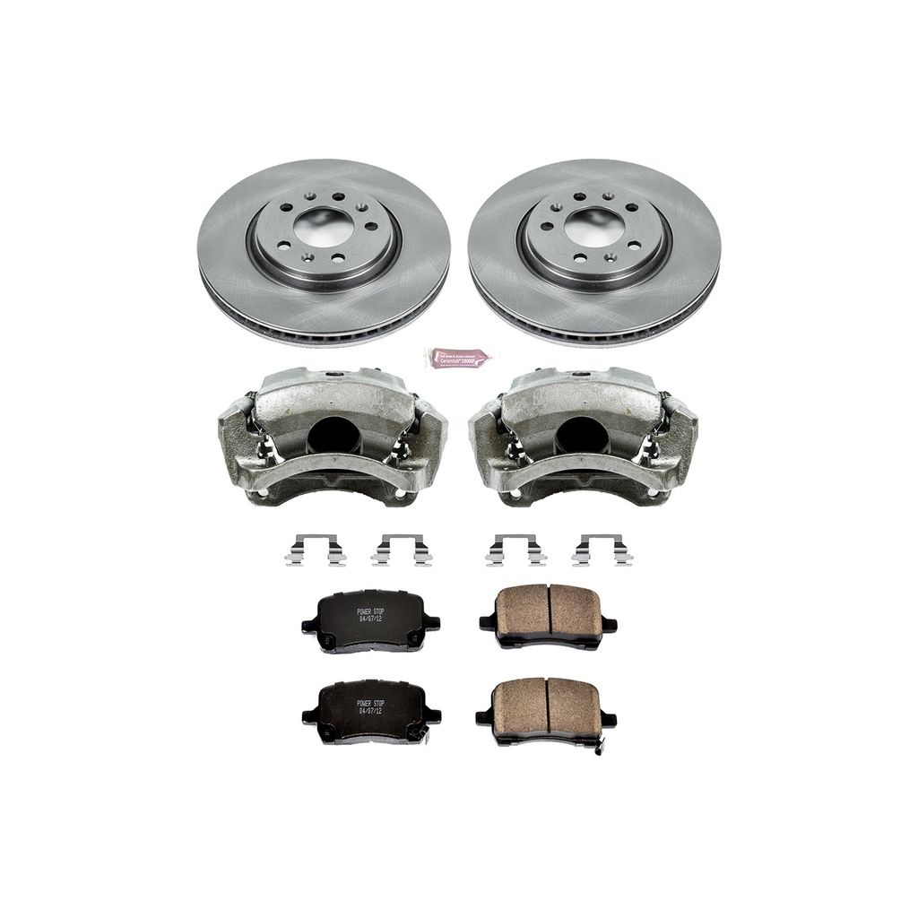 PowerStop KCOE1433 - OE Stock Replacement Brake Pad, Rotor and Caliper Kit