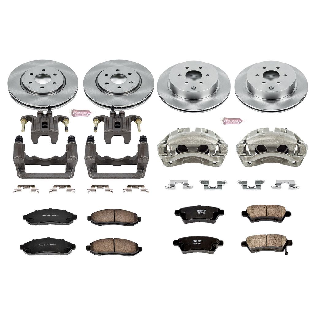 PowerStop KCOE144 - OE Stock Replacement Brake Pad, Rotor and Caliper Kit