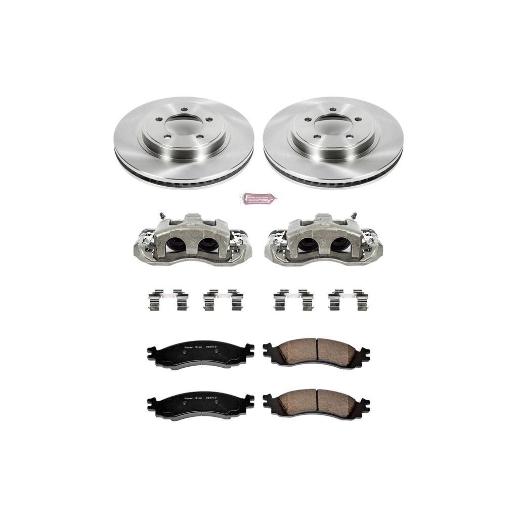 PowerStop KCOE1441 - OE Stock Replacement Brake Pad, Rotor and Caliper Kit