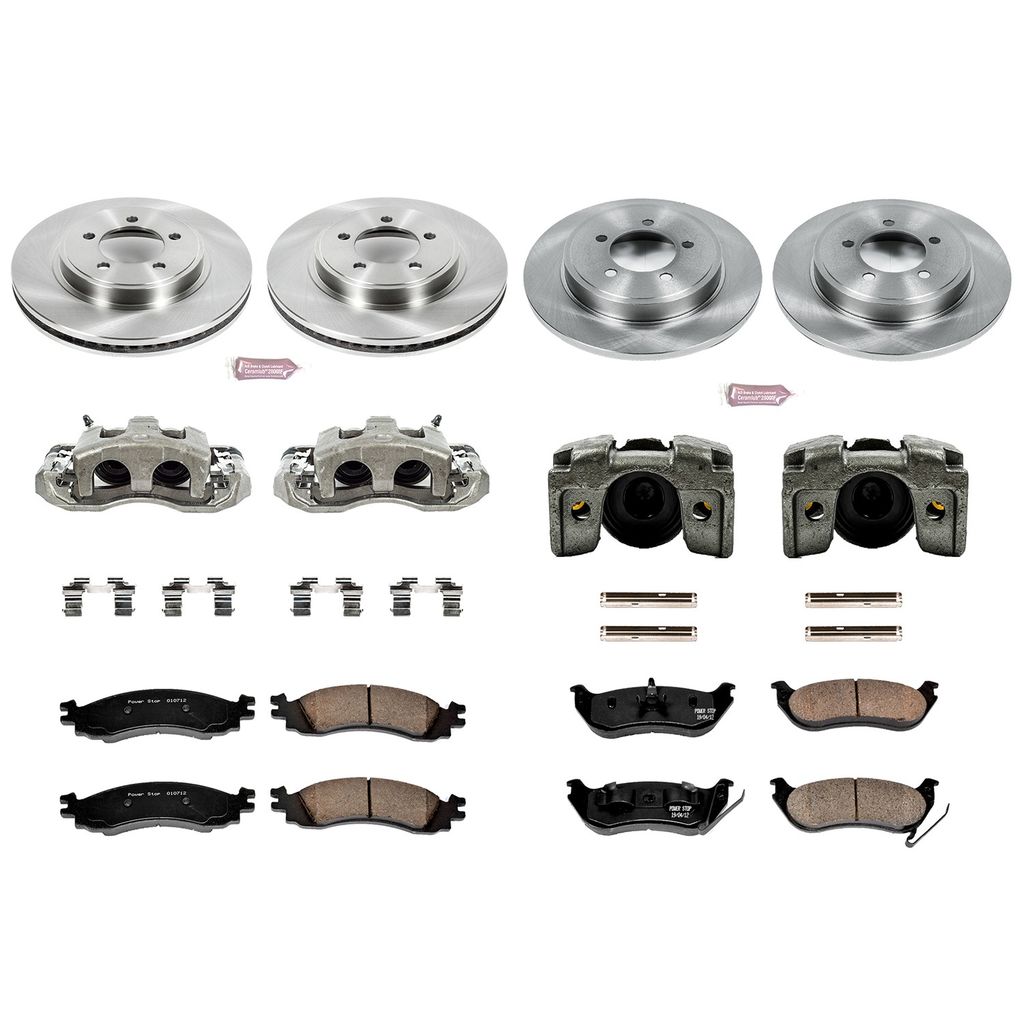 PowerStop KCOE1443 - OE Stock Replacement Brake Pad, Rotor and Caliper Kit