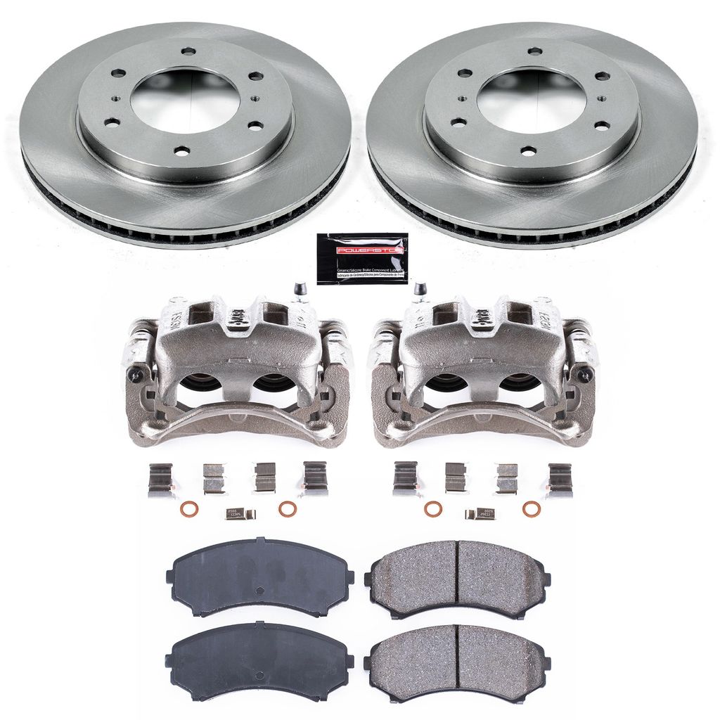 PowerStop KCOE148 - OE Stock Replacement Brake Pad, Rotor and Caliper Kit