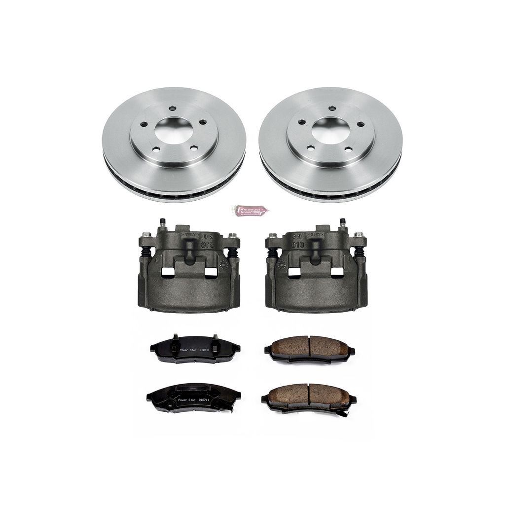 PowerStop KCOE1498 - OE Stock Replacement Brake Pad, Rotor and Caliper Kit