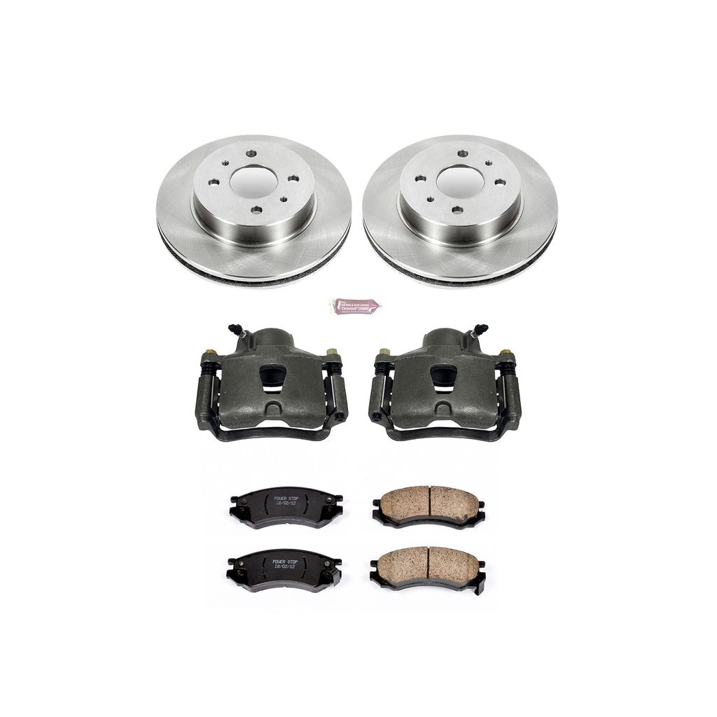 OE Stock Replacement Brake Pad, Rotor and Caliper Kit