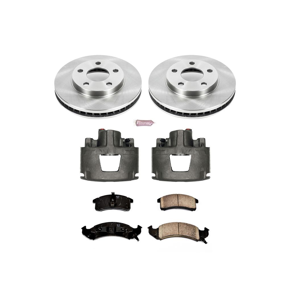 PowerStop KCOE1532 - OE Stock Replacement Brake Pad, Rotor and Caliper Kit