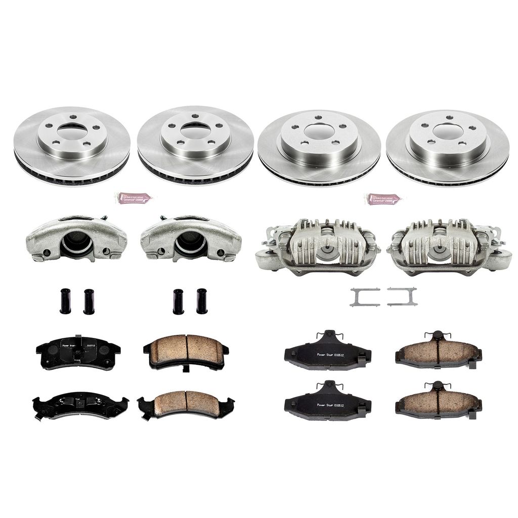 PowerStop KCOE1535 - OE Stock Replacement Brake Pad, Rotor and Caliper Kit