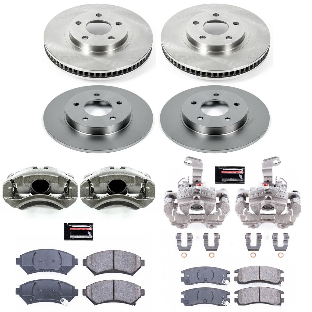 PowerStop KCOE1543B - OE Stock Replacement Brake Pad, Rotor and Caliper Kit