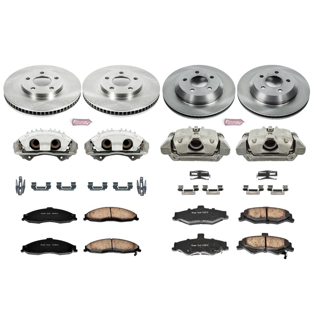 PowerStop KCOE1548 - OE Stock Replacement Brake Pad, Rotor and Caliper Kit
