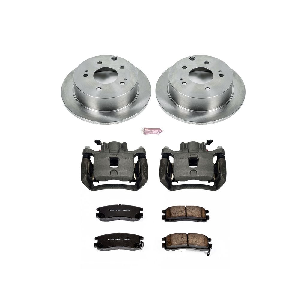 PowerStop KCOE155 - OE Stock Replacement Brake Pad, Rotor and Caliper Kit