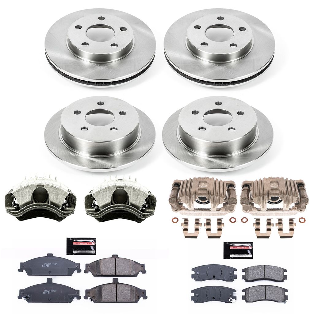 PowerStop KCOE1552 - OE Stock Replacement Brake Pad, Rotor and Caliper Kit