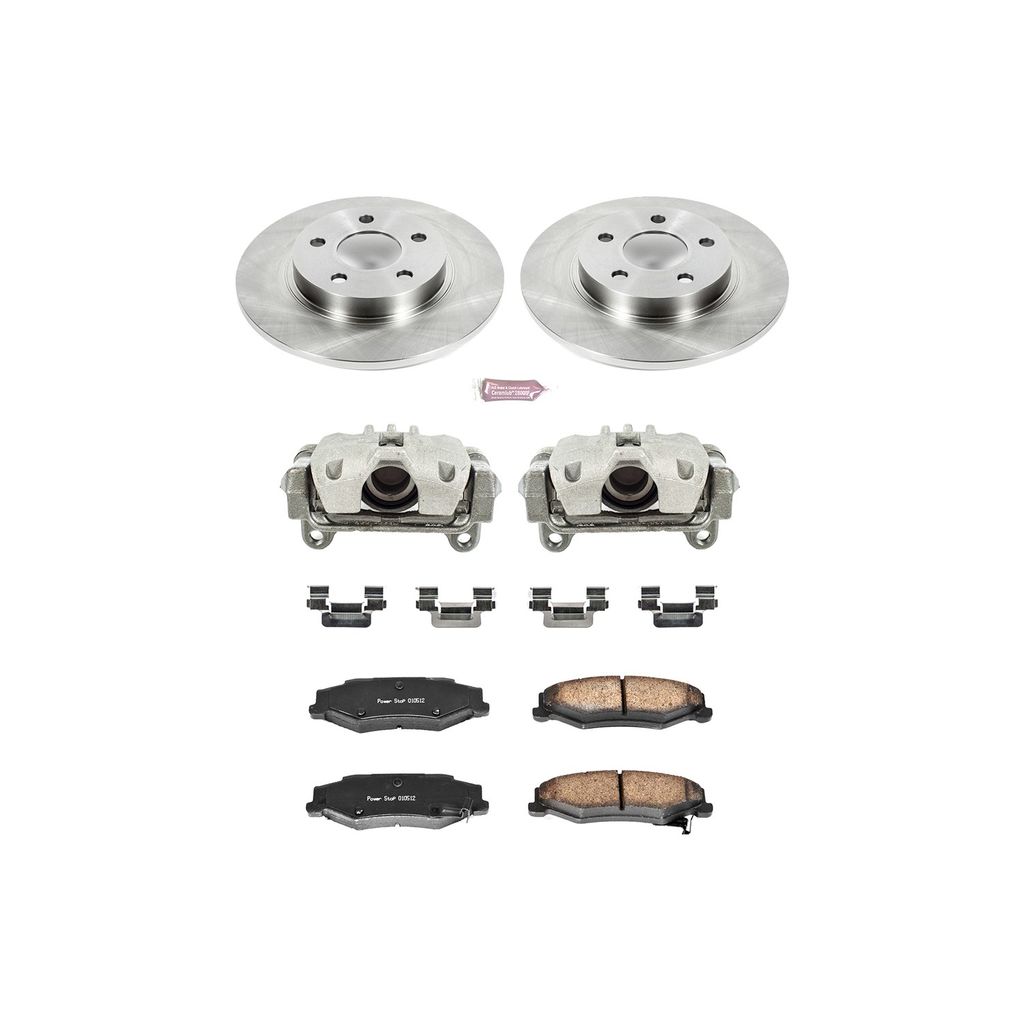 OE Stock Replacement Brake Pad, Rotor and Caliper Kit