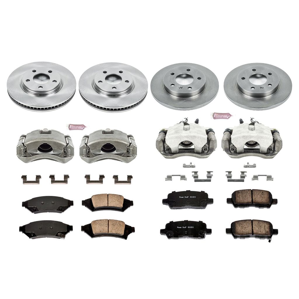 PowerStop KCOE1587 - OE Stock Replacement Brake Pad, Rotor and Caliper Kit