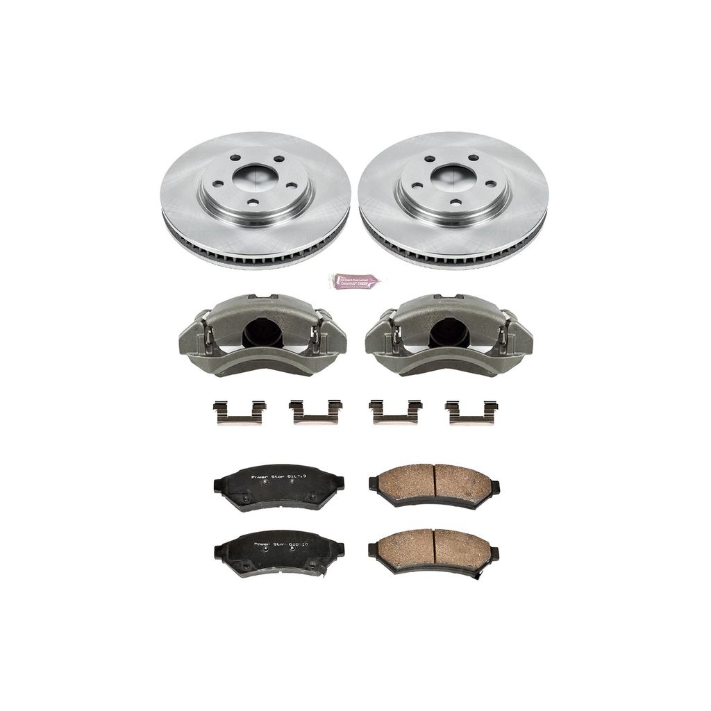 OE Stock Replacement Brake Pad, Rotor and Caliper Kit