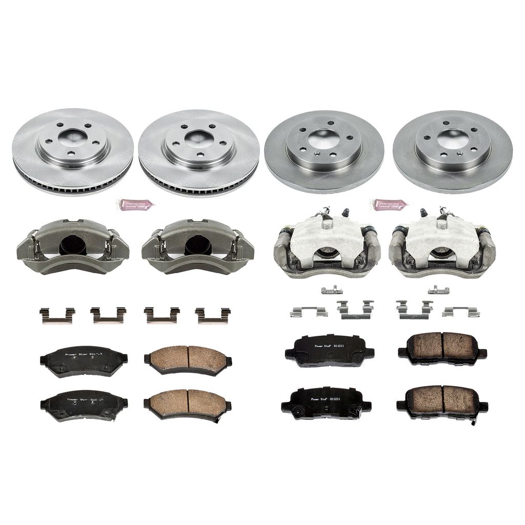 PowerStop KCOE1589 - OE Stock Replacement Brake Pad, Rotor and Caliper Kit
