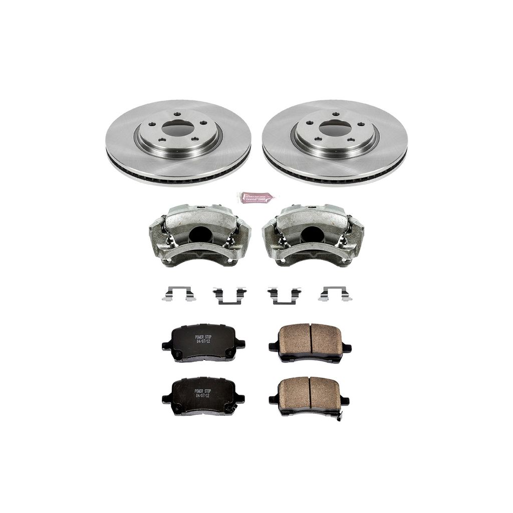 PowerStop KCOE1610A - OE Stock Replacement Brake Pad, Rotor and Caliper Kit