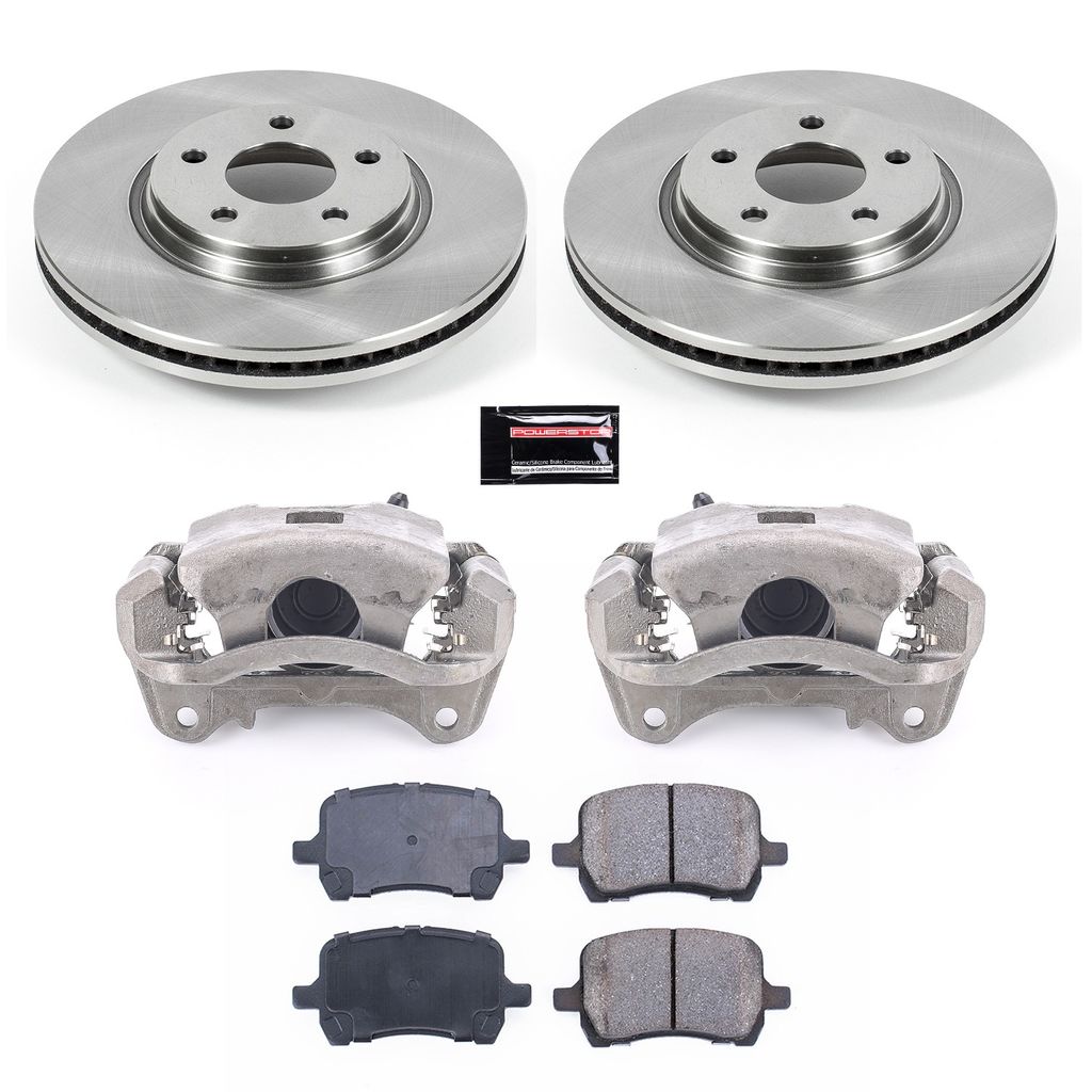 PowerStop KCOE1614B - OE Stock Replacement Brake Pad, Rotor and Caliper Kit