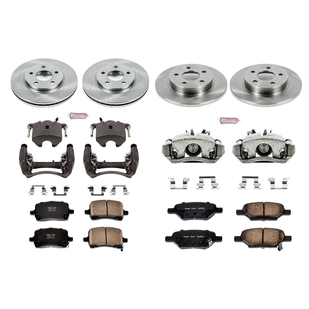 PowerStop KCOE1618 - OE Stock Replacement Brake Pad, Rotor and Caliper Kit