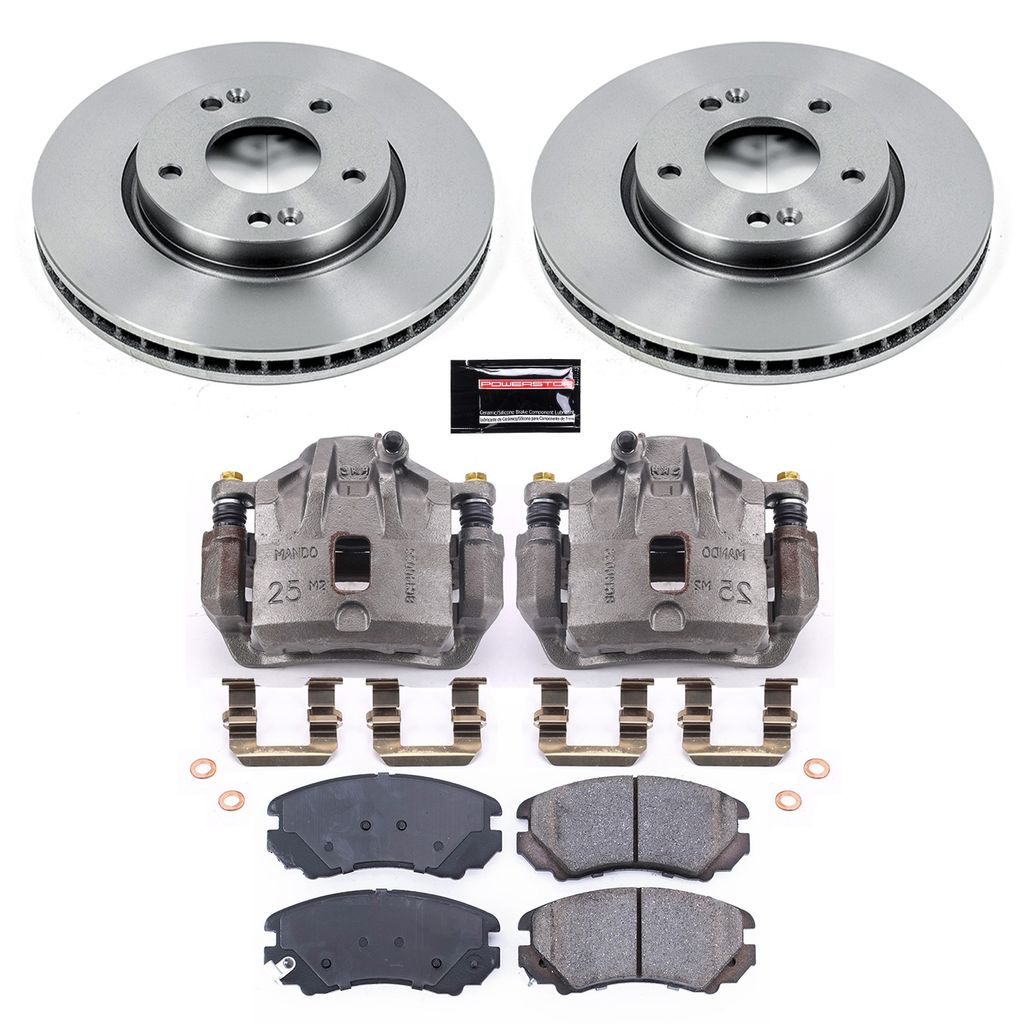 PowerStop KCOE165A - OE Stock Replacement Brake Pad, Rotor and Caliper Kit