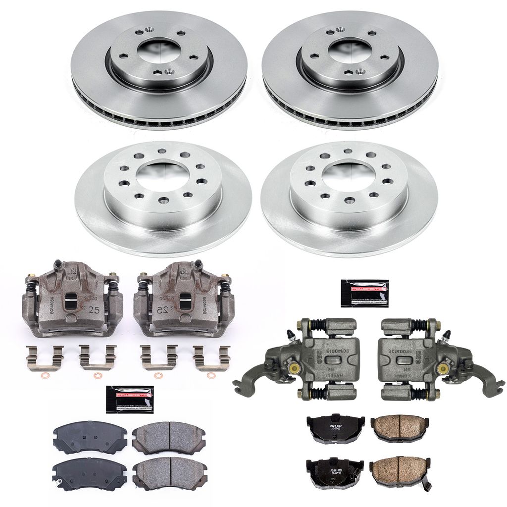 PowerStop KCOE166A - OE Stock Replacement Brake Pad, Rotor and Caliper Kit